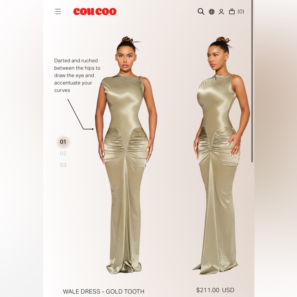 Coucoo Wale Dress Gold Tooth